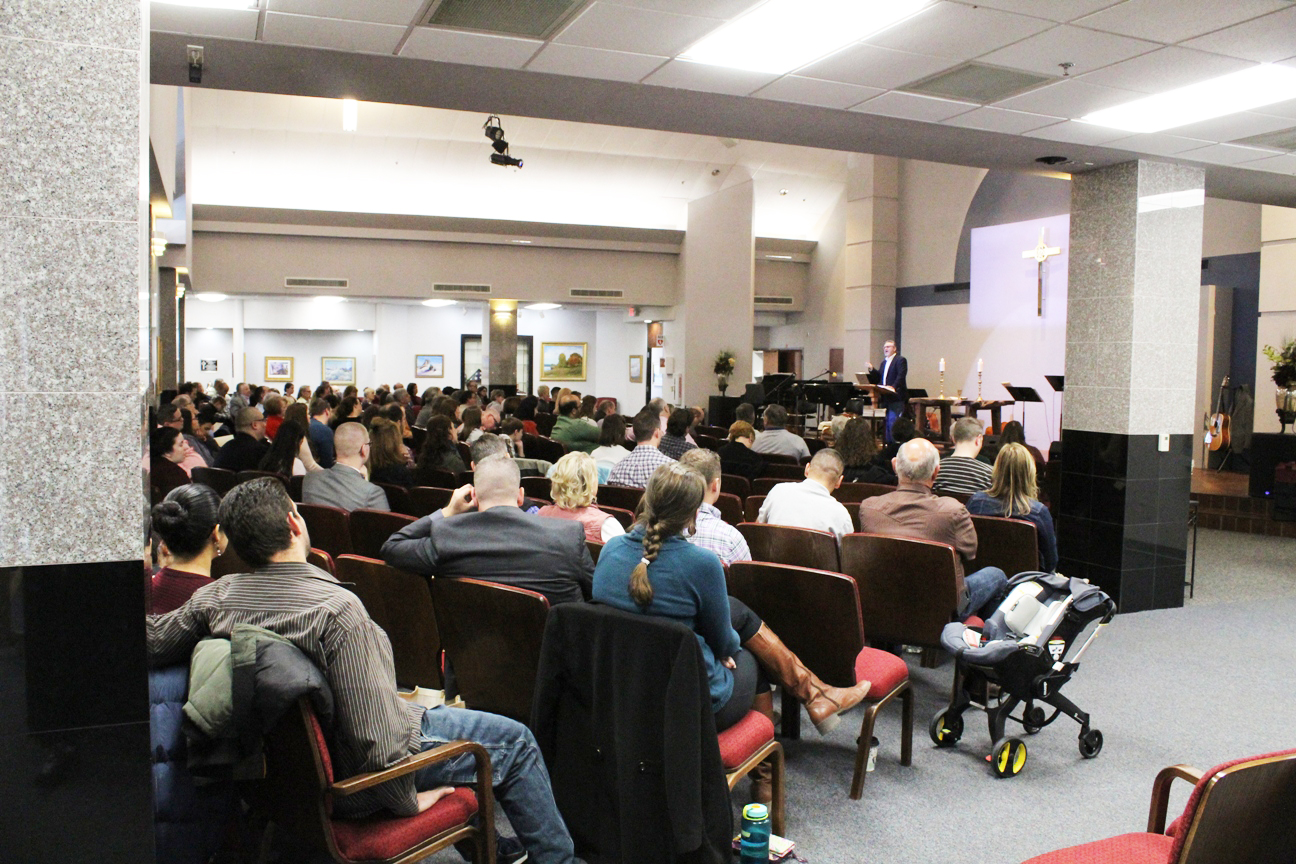 The congregation gathered for worship at Christ the King Presbyterian Church in El Paso, Texas.